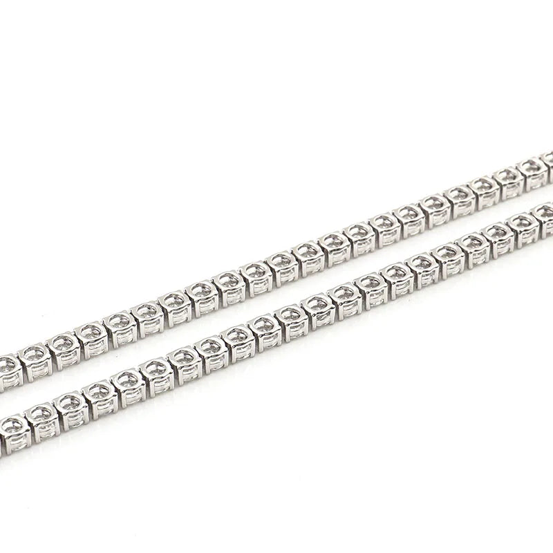 Provence Moissanite Necklace for Women Man Sterling Silver Link Chain 2/3/4/5/6 mm D Color VVS1 S925 Tennis Necklace for Ladies