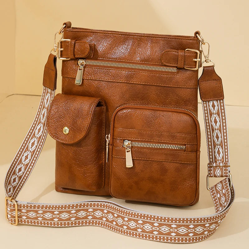 Designer Luxury Handbags 2025 New Vintage Soft Leather Tote Bags For Women Multi-pocket Shoulder Messenger Bags High quality Sac