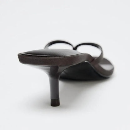 Square Clip Toe High Heel Women Slippers Fashion Party Dress Slide 2026 Summer Outdoor Daily Walking Ladies Flip Flop Shoes