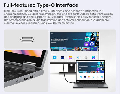 CHUWI FreeBook 2 in 1 Laptop Tablet 13.5" FHD Touch Screen Intel N150 / N100 12GB / 16GB LPDDR5 512G SSD WIFI 6 2256*1504