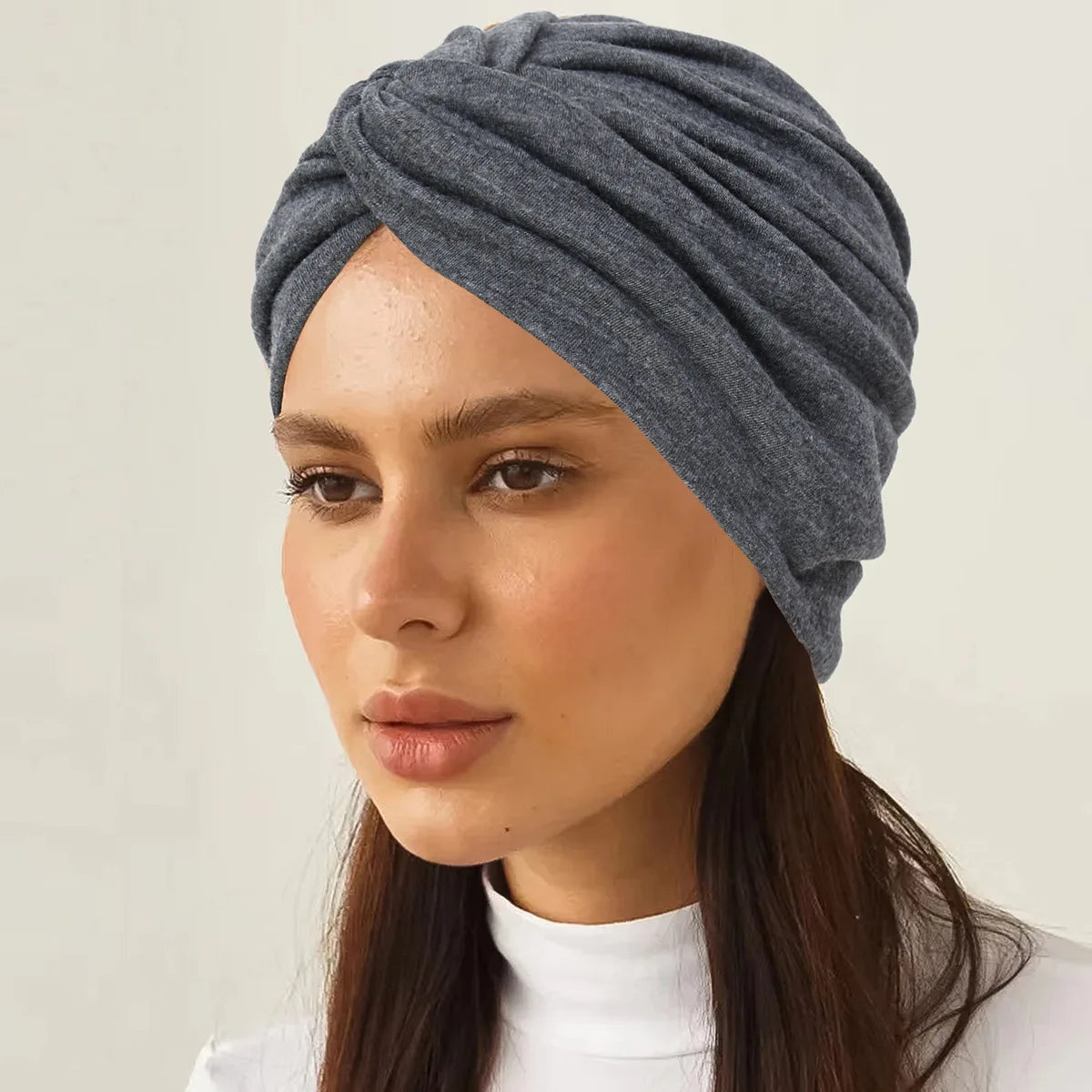 2026 New Soft Strech Ramadan Muslim Hijab Caps Fashion Headwear Women's Headscarf Solid Color Hair Care Turban Bonnet