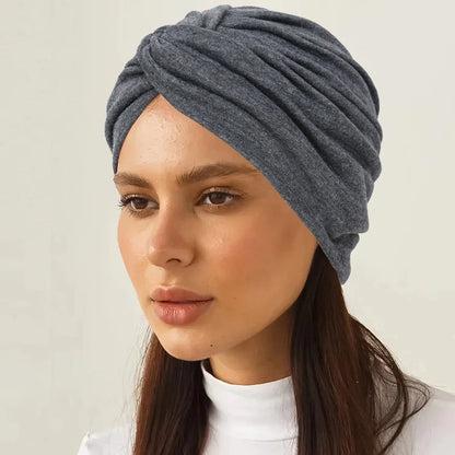 2026 New Soft Strech Ramadan Muslim Hijab Caps Fashion Headwear Women's Headscarf Solid Color Hair Care Turban Bonnet