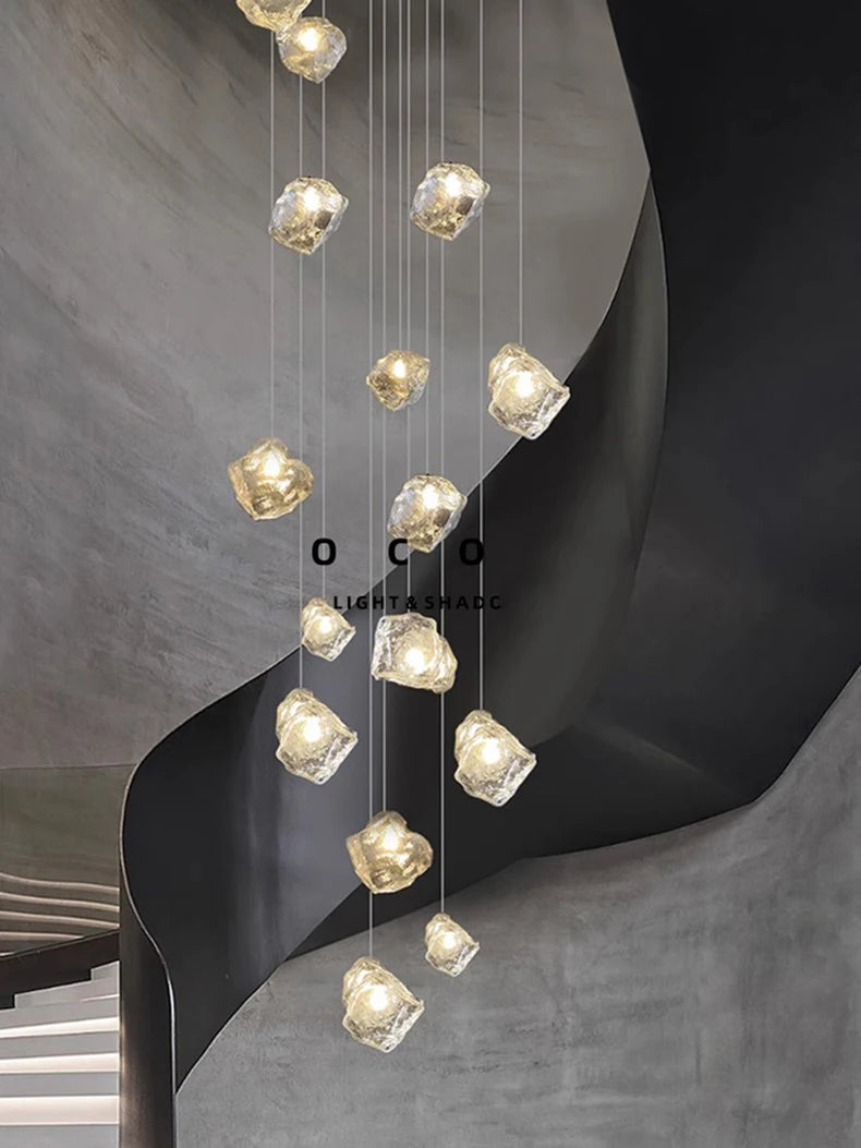 Light luxury home decoration pendant light, staircase light, living room pendant light, dining room light, indoor lighting