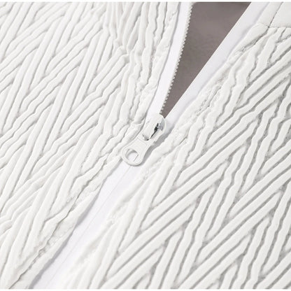 Women's Chic White Hooded Ski Jumpsuit with Waist Belt Warm Snowproof One-Piece Snow Wear Winter Sports Fashion Lady Snowsuit