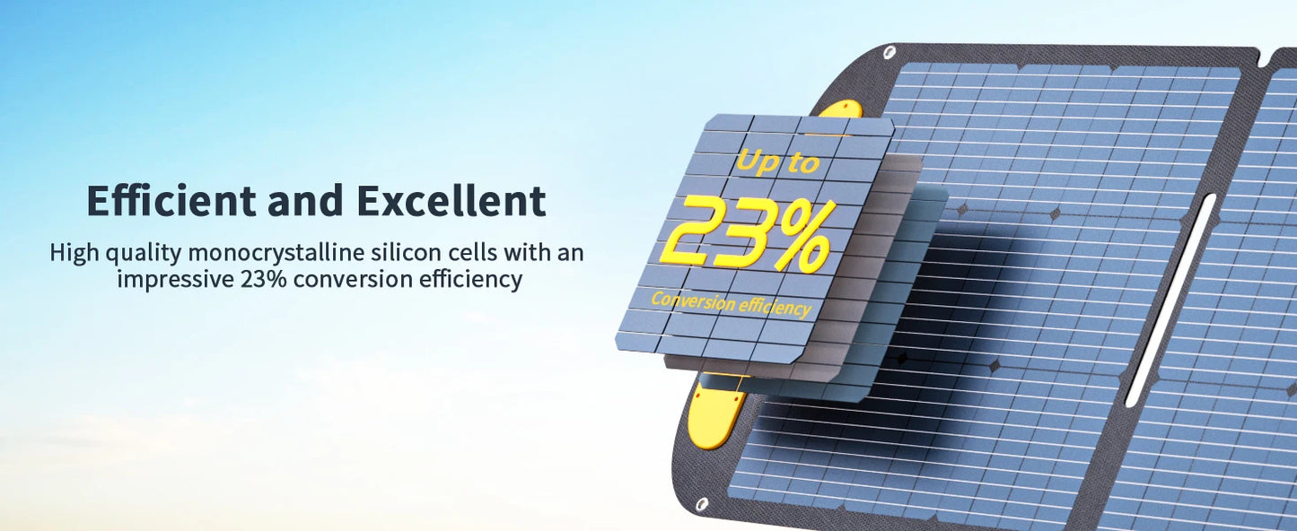 VTOMAN VS400W Foldable Solar Panel 40.32V High Efficiency Portable Solar Charger for Outdoor Power Station
