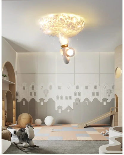2025 Rocket Astronaut Ceiling Light For Bedroom Study Kids Nursery Modern Creative Led Cloud Led Lights Boys Children Room Light