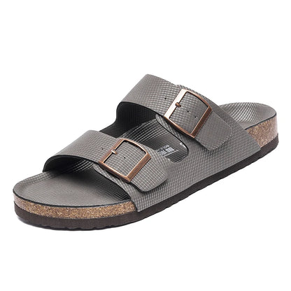 Men Leather Sandals Summer Classic Boys Shoes Slippers Soft Sandals Roman Comfortable Outdoor Beach Walking Footwear All-Match