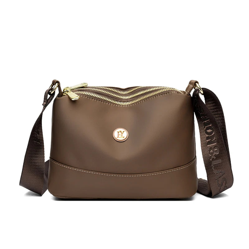 High Quality Women's Waterproof Nylon Multilayer Crossbody Bag Ladies Large Capacity Handbag Purse Female Shoulder Bags 3 Layers