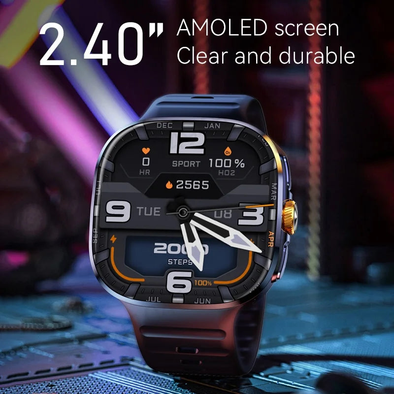 New 5G Smartwatch 2.4inch larger Amoled Screen Smart Watch With 190° Rotary Camera GPS 2100mAH Battery 720*720 HD Resolution