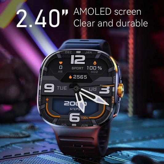 New 5G Smartwatch 2.4inch larger Amoled Screen Smart Watch With 190° Rotary Camera GPS 2100mAH Battery 720*720 HD Resolution