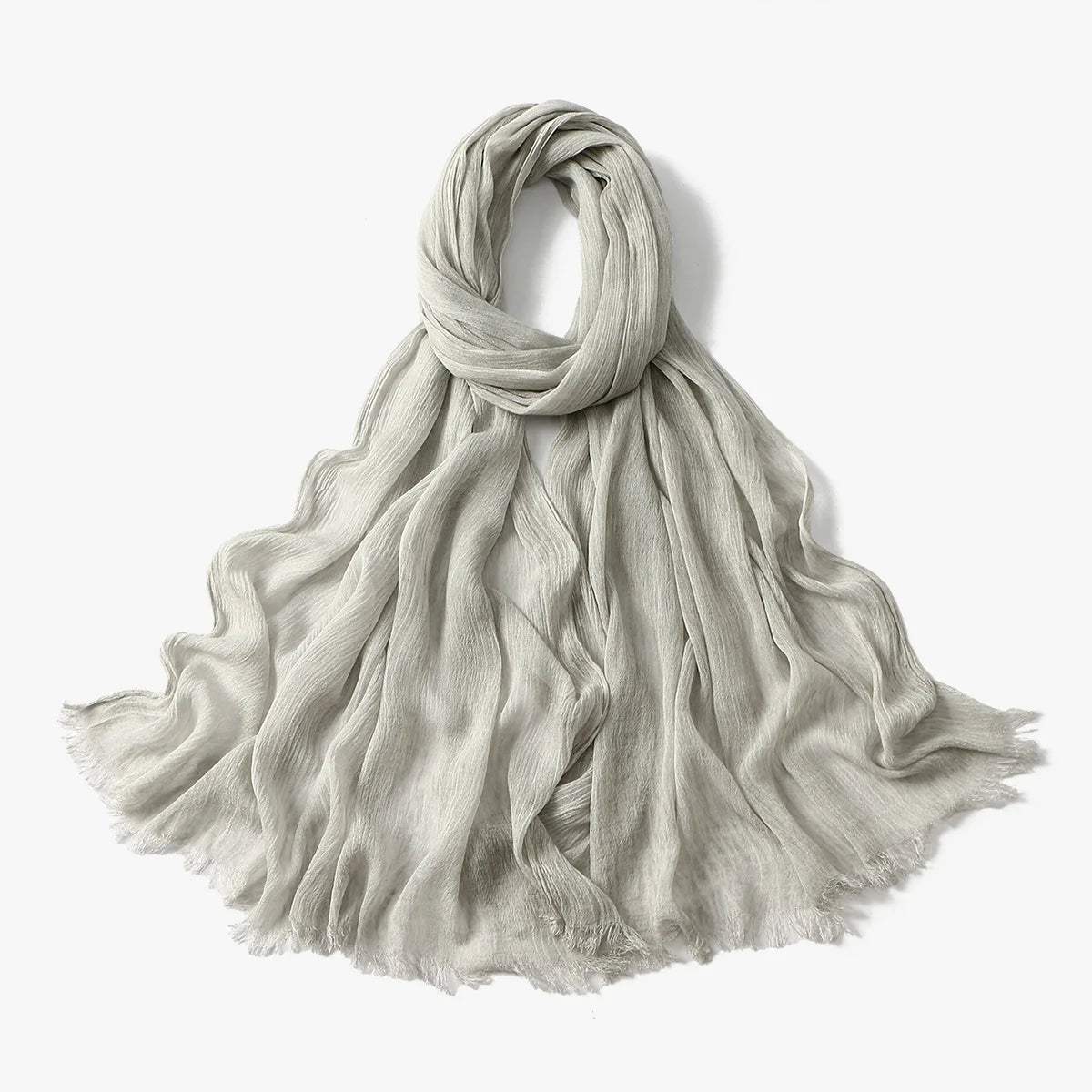 Fashion Crinkle Cotton Royan Hijab Scarf for Muslim Women Islamic Long Soft Shawls Wraps Short Tassel Bufanda Accessories