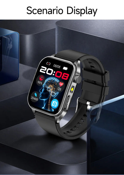 2026 New Health Smart Watch Laser Therapy Reduce Three Highs Blood Oxygen Pressure Uric Acid Blood Lipid ECG Smartwatch For Man