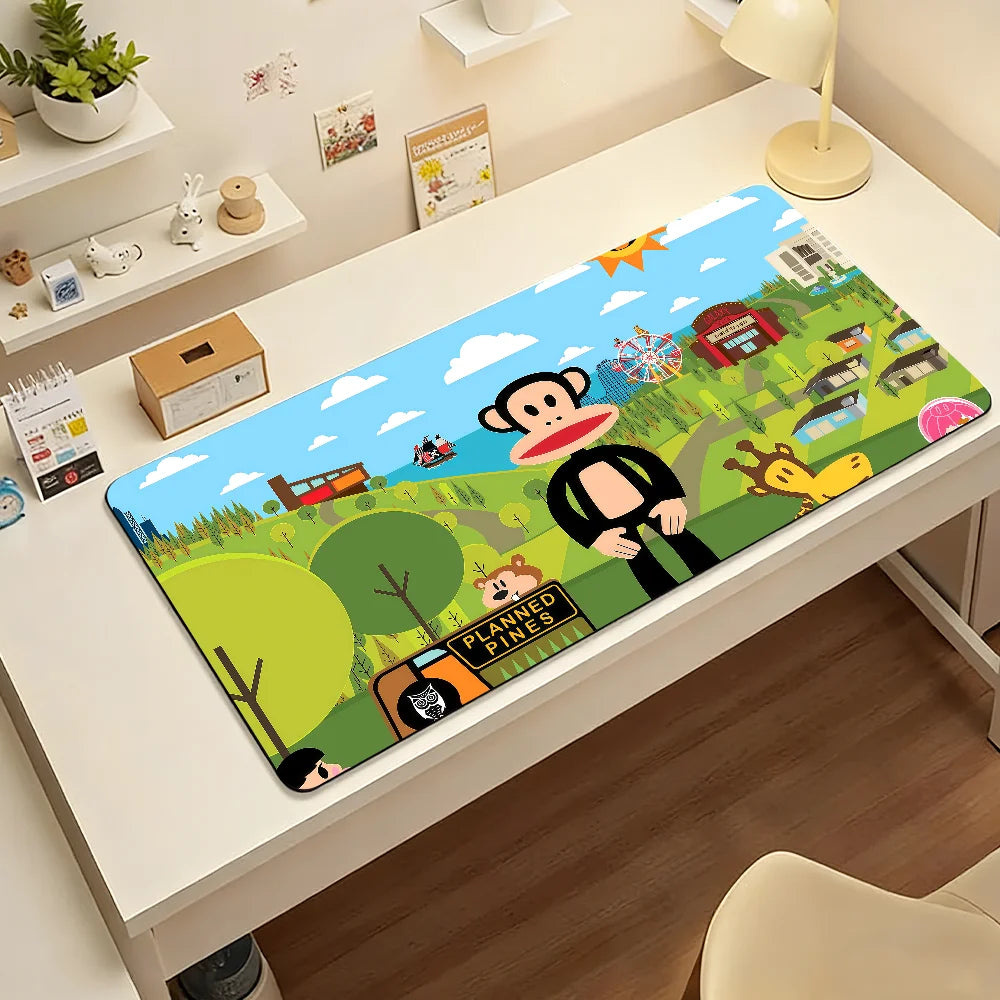 Fashion P-Paul F-Frank Mouse Pad Non-slip Rubber Computer Mat Gamer Balance Decoracion Deskmat Laptop Office Large