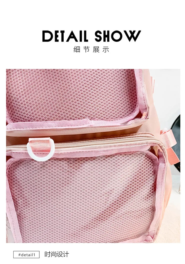 Japanese Kawaii Itabag Women New 2026 Transparent Backpack Women Large Capacity Ita Backpack School Bags for College Student JK