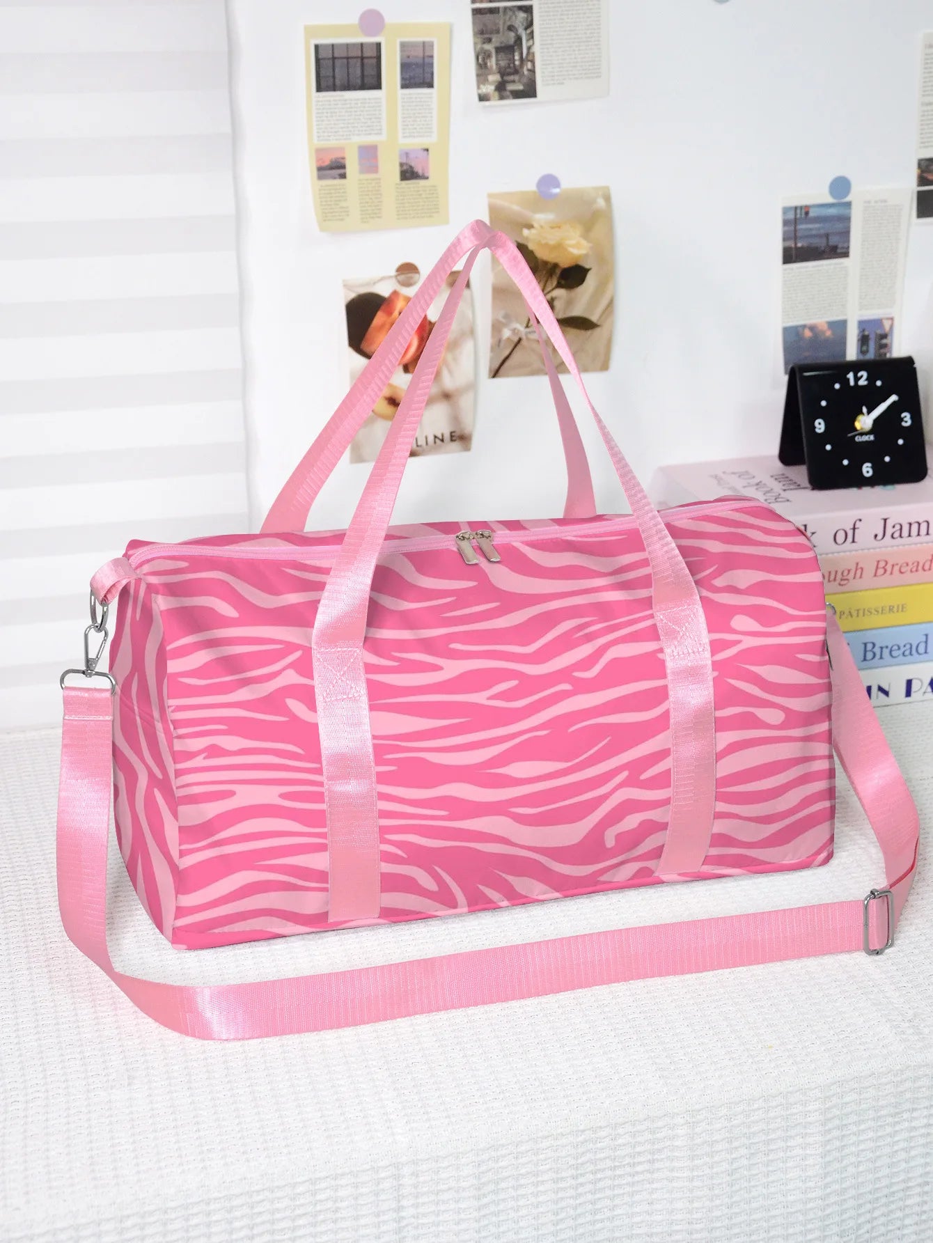 Popular Youthful Striped spots 3D Print Barrel Shape Crossbody Outdoor Sports Bags Gym Yoga Bag Large Capacity Travel Bags