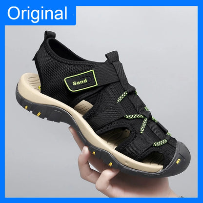 Mens Sandals Breathable Summer Outdoor Anti Slip Wear-resistant Soles Casual Shoes Youth Walking Lightweight Beach Wading Shoes