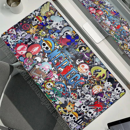 Anime Gamer Keyboard MouseMats One P-Piece Gaming Mouse Pad XXL Speed Rubber Cartoon Big Computer Desk Mat PC E-Sports Mousepad