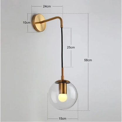 Nordic LED Pendant Lights Modern Hanglamp Glass Ball Light for Living Room Suspension Chandelier Smoke Gold Hanging Lamp Decor