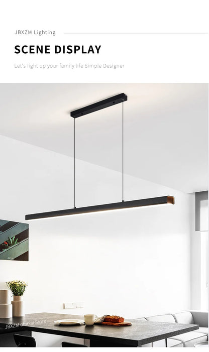 Dining Room Chandelier Dining Table Lighting Kitchen Bar Light LED Linear Lamp Restaurant Pendant Lights Modern Brief Droplight