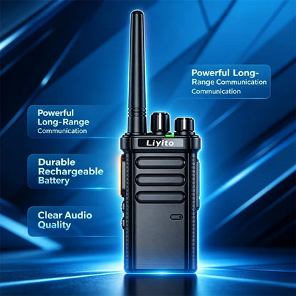 Motolola Analog Walkie Talkie 9800mAh 8W Long Range Two-Way Radio USB-C Fast Charge 16CH K-Type Headset Pro Radio for Camping