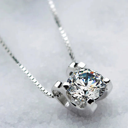 Moissanite Diamond Bull Head Square Pendant Necklace Real 925 Sterling Silver Fine Jewelry Gift for Women