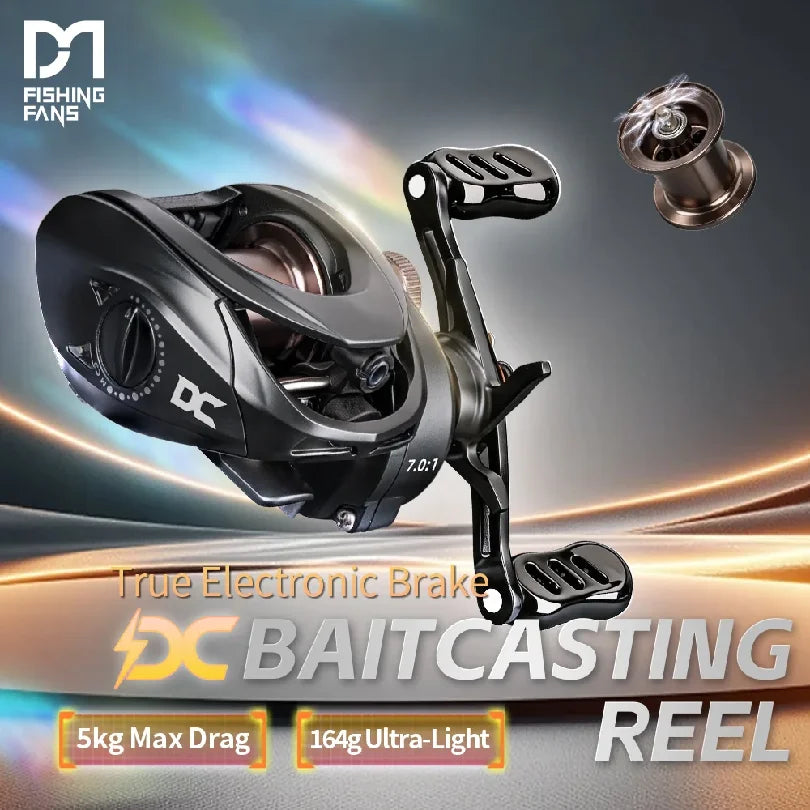 Fishing accessoriesC1Dc Baitcasting Fishing Reel Long Cast Max Drag 5kg Carbon Washers Brass Gears 7.0:1 5+1B DC Fishing Reel