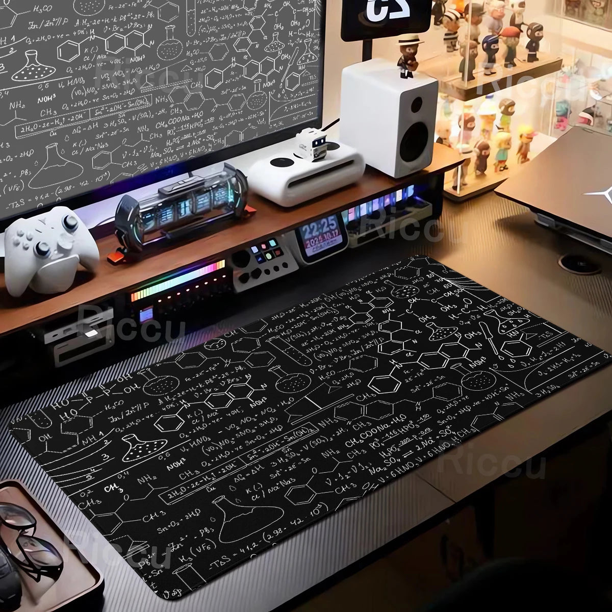 Black Mousepad E=mc2 Formula Science Mouse Pad Math Desk Pad Extended PC Keyboard Mats Large XXL Gamer Mousepad Desk accessories
