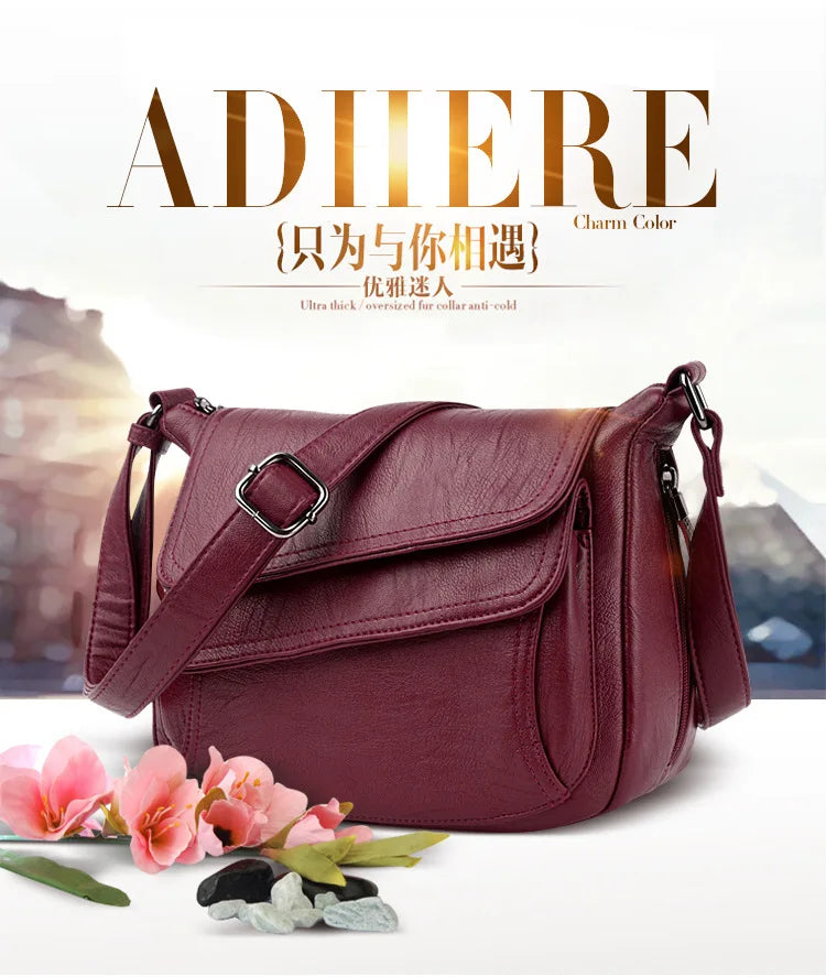 Luxury Designer Handbag High Quality Soft Leather Purses And Handbags Casual Shoulder Messenger Bags for Women 2024 New Sac