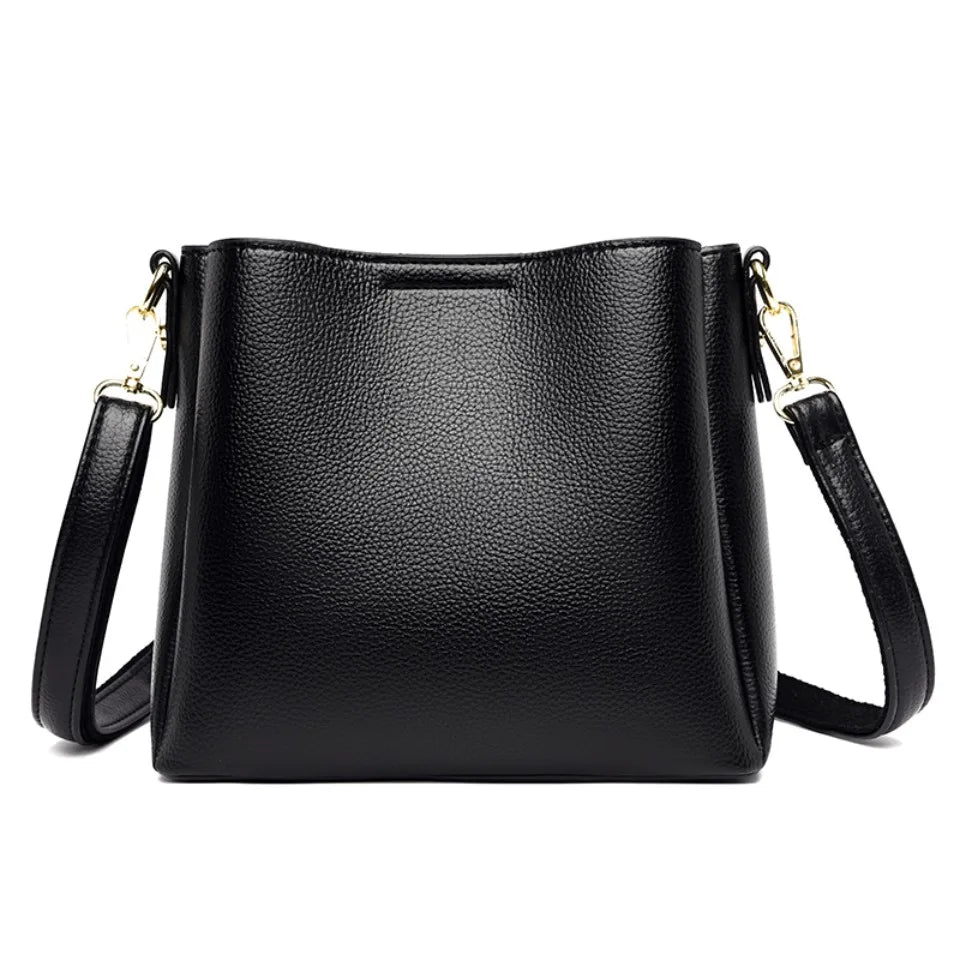 Luxury Hand bags For Women High Quality Pu Leather Three layers Ladies Shoulder Crossbody Bag Bucket Tassel Commuting Sac A Main