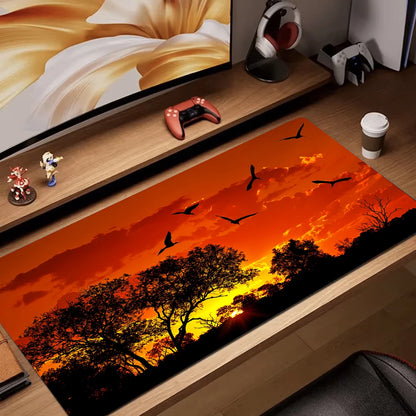Radio Dj Large Professional Game Mouse Pad Keyboard Gamer Office Accessories Desk Mat Anime XXL Anti-Slip Desktop Mat Floor Mats