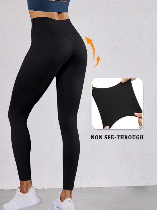 Women's Super Soft Leggings High Waisted Tummy Control No See Through Workout Yoga Running Athletic Push Up Gym Fitness Leggings
