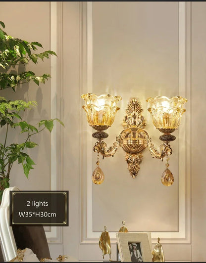 Luxury Lamp Dining Room Bedroom Decoration French Retro Chandelier Lighting Crystal Fixtures Chandelier Living Room Grand