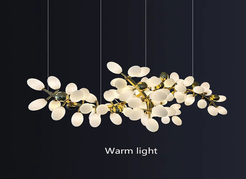 Nordic Luxury Grapes Bunch Hanging Chandelier Lamp for Dining Room Living Room Loft Villa Hotel Hall Decor Pendant Lights