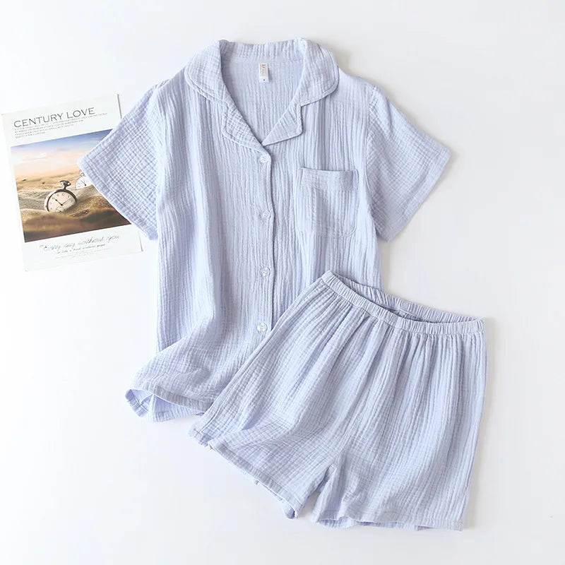 Short Sleeved Shorts Pijama Suit for Women Casual Wear Fashion Style 2 Pcs Pajama Set Summer Thin Women's Sleepwear Clothes