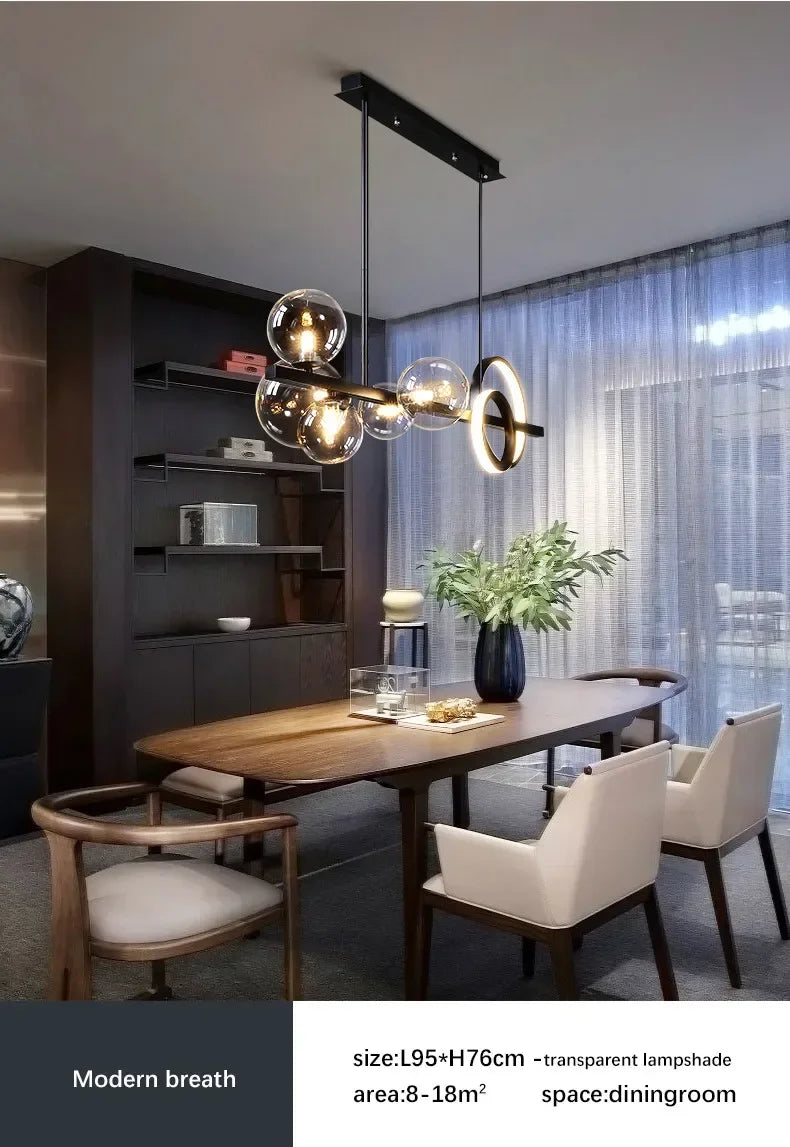 Magic Bean Long Pendant Lights Nordic Restaurant Modern Creative Kitchen Light Luxury Living Room Bar Decor Lighting G9 Bulb