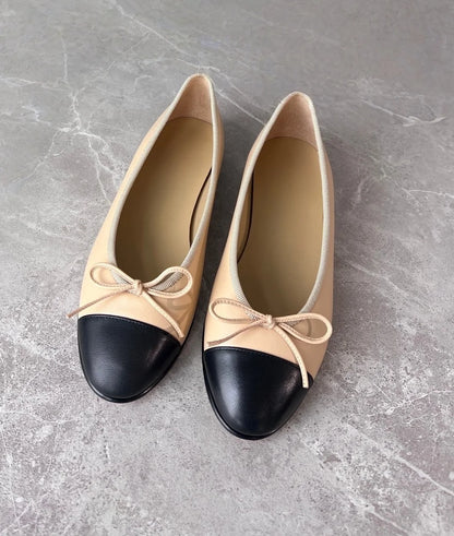 Luxury Brand Women's Low-heel Shoes Casual Bow-Detail Outdoor Hiking Shoes Materials Sheepskin Minimalist Versatile Dance Shoes