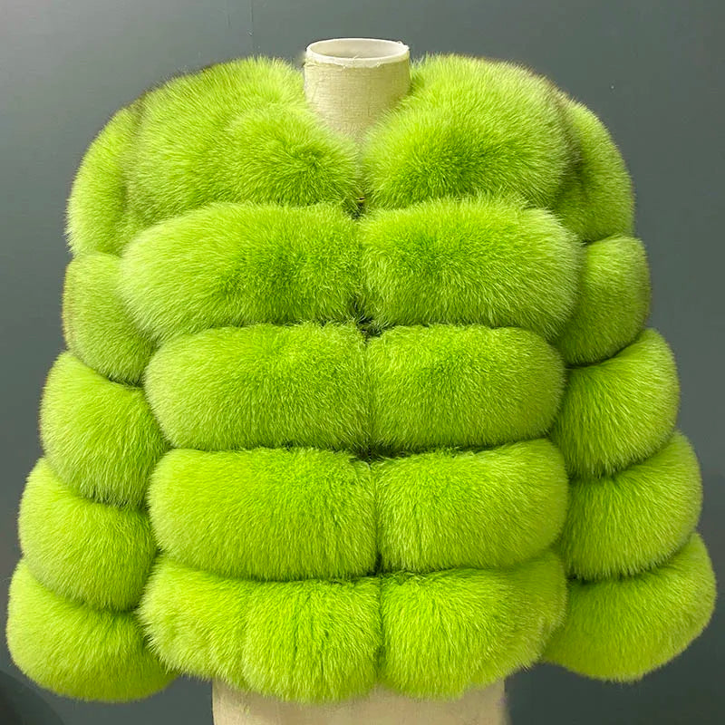 Women's Fur Coat Fox Fur Jackets for Women Clothing Natural Real Fox Fur Jacket Coats for Women Fur Jacket in Promotion
