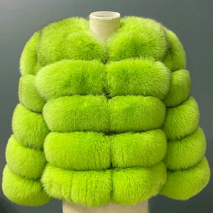 Women's Fur Coat Fox Fur Jackets for Women Clothing Natural Real Fox Fur Jacket Coats for Women Fur Jacket in Promotion
