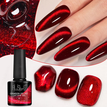 7.5ml Golden Light  Magnetic Gel Golden Gems Magnetic Gel Nail Polish Cat Nail Sparkling Glitter Semi Permanent Varnish