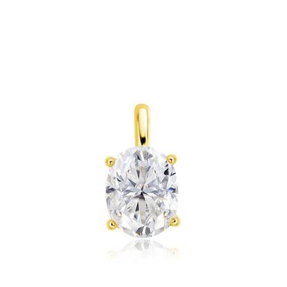 Smyoue 3/4/5CT Oval Cut Moissanite Pendant Necklace for Women Men Lab Diamond Classic Solitaire Chain Real 925 Sterling Silver