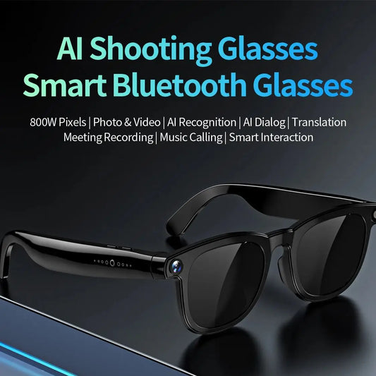 Smart Glasses CY01 8MP Camera 32GB Memory Bluetooth Calls ChatGPT DeepSeek Apps Voice Wake Music Player