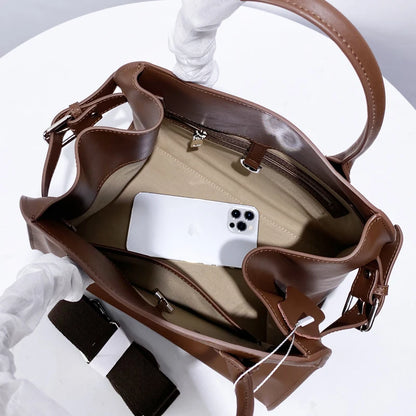 Genuine Leather The Tote Bags For Women Luxury Designer Handbag Purses 2024 New In First Layer Cowhide Large Top Handle Shoulder