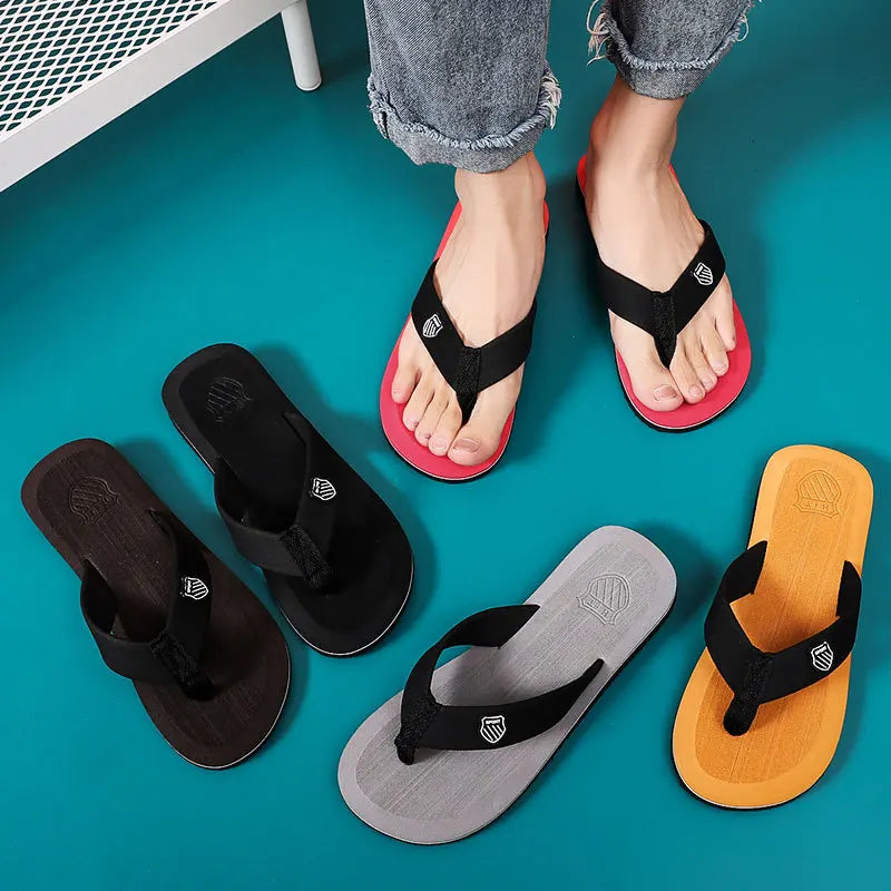 Men Summer Flip Flops Beach Sandals Anti-slip Casual Flat Shoes Indoor House Slippers Zapatos Chanclas De Hombre Shoes for Men