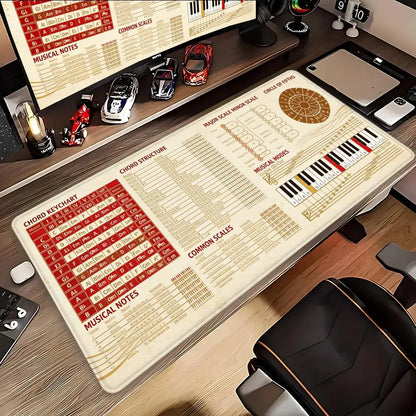 Music Theory Mouse Pad Shortcut Keys Mouse Pad Desk Mat Cheat Sheet HYBXAXC  Users Anti Slip Software Engineers Desk Pad