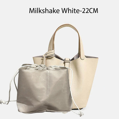 Women Bags Handbags Bucket Bag 18/22 Big Small Fashion Tote Bag Genuine Leather Luxury Quality Designers Lady Hand Bags
