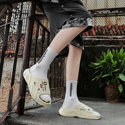 Summer Men's Massage Slippers Indoor Outdoor Sandals Beach Men Casual Shoes Comfortable Slides Flip-flop Men Women Home Slippers