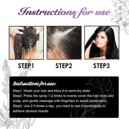 30ml Onion Rosemary Hair Growth Serum Powered With Black Seed-Oil Controls Loss Promotes Growth Shine Hair Softening Spray