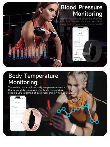 Newly Men Women Smart Band ECG Blood Pressure Uric Acid Monitor 3ATM Waterproof Sports Fitness Tracker Bracelet For Android iOS