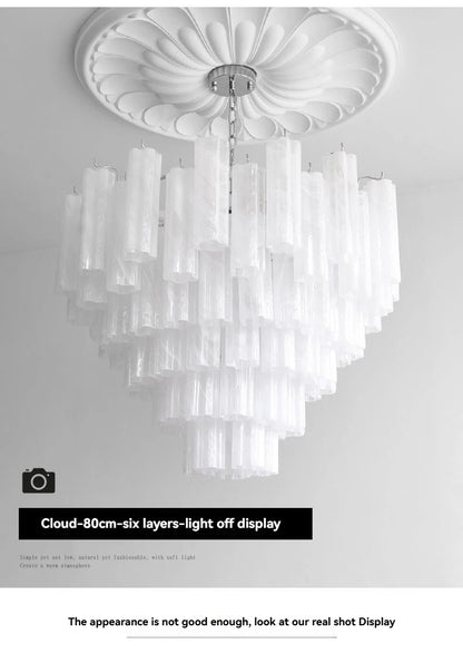 Designer Murano Ceiling Chandeliers Pink Colorful Glass LED Hanging Pendant Lights for Living Dining Room Bar Villa Art Lighting