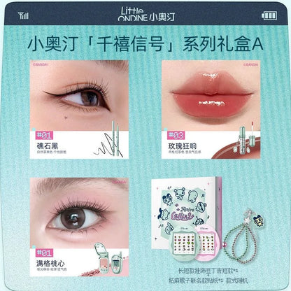 Little Ondine Limitate Gift Box 3D Floating Shadow Blush Palette Lip Tint Eyeliner Pencil Mascara blush Lipstick Makeup Set